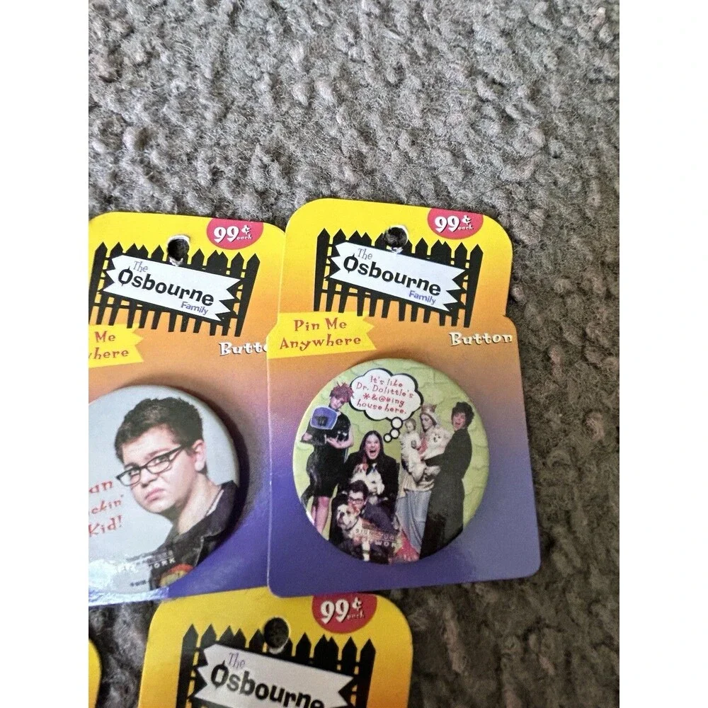 Vintage Y2K Ozzy Osbourne Prince of Darkness Family Pin Set Of 5